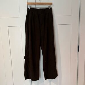 Brown Halara corduroy Wide-Leg Pants Size XL